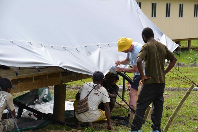 SEAM - School in a box. Roof water collection system