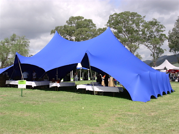 Colour wheel Blue Stretch Tent two sides down