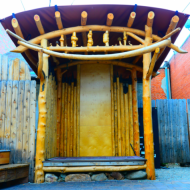 Wood of a Kind Stage and BedouinFlex fabric - Front of House at Cervantes Masterpiece Ballroom