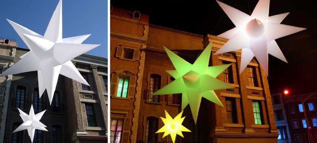giant luminous star inflatable lights
