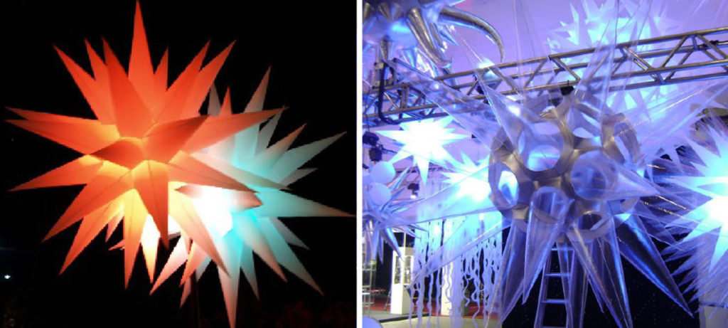 giant luminous star inflatable lights