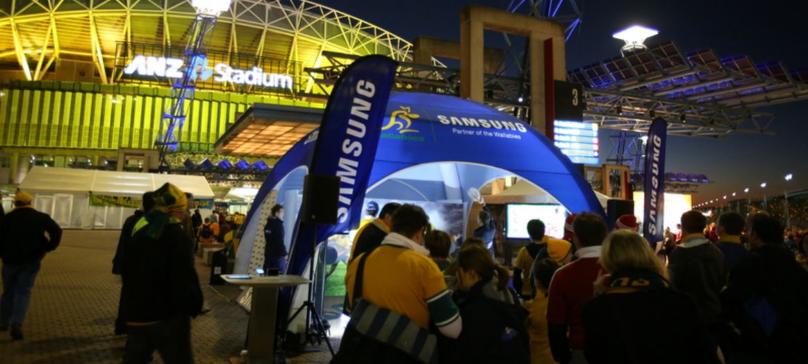 ANZ Stadium Samsung Rugby Hub Axion Inflatable Octagon