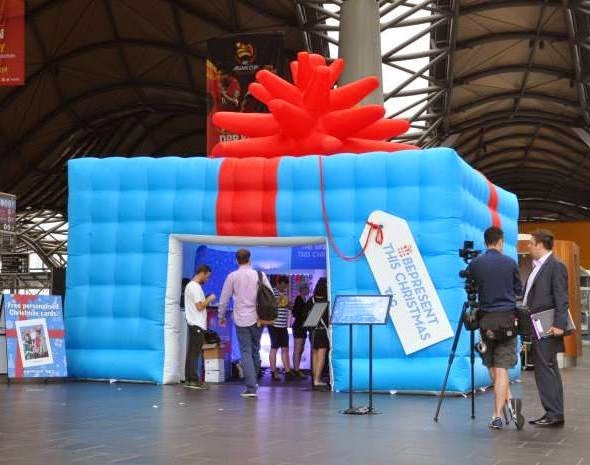 Inflatable Christmas Present Cube - Christmas Event Structures