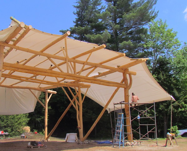 Wood of a Kind Stage and Custom Stretch Tent Cover