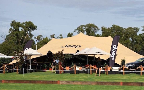 custom branded stretch tent