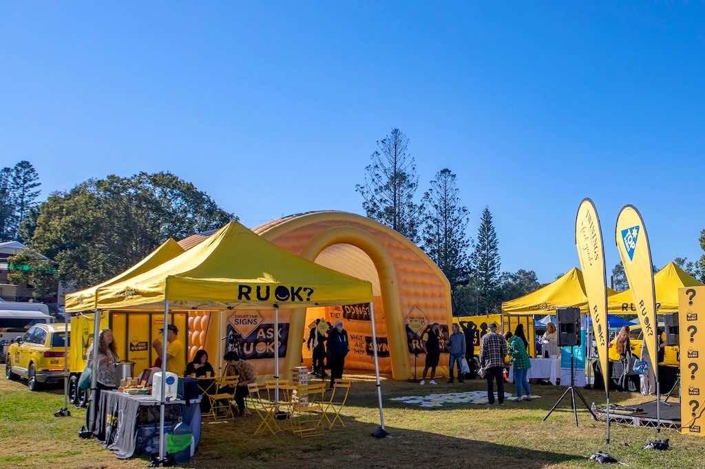 RUOK custom inflatable house - Fourth Wall - Gympie