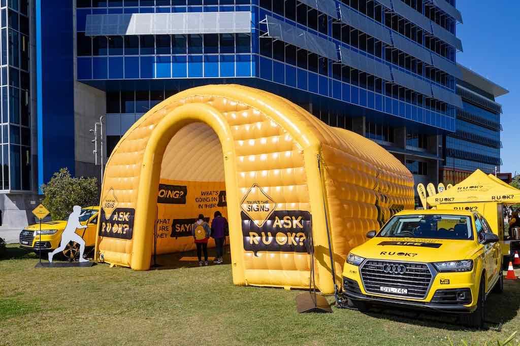 RUOK custom inflatable house - Fourth Wall - Southern Cross University Gold Coast