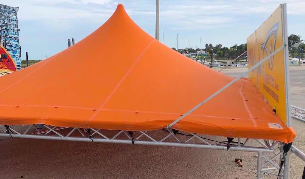 Red Fish Series stretch tent and truss