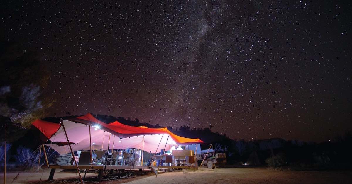Larapinta Trail eco-friendly custom tents night sky