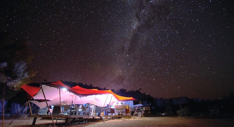 Larapinta Trail eco-friendly custom tents night sky