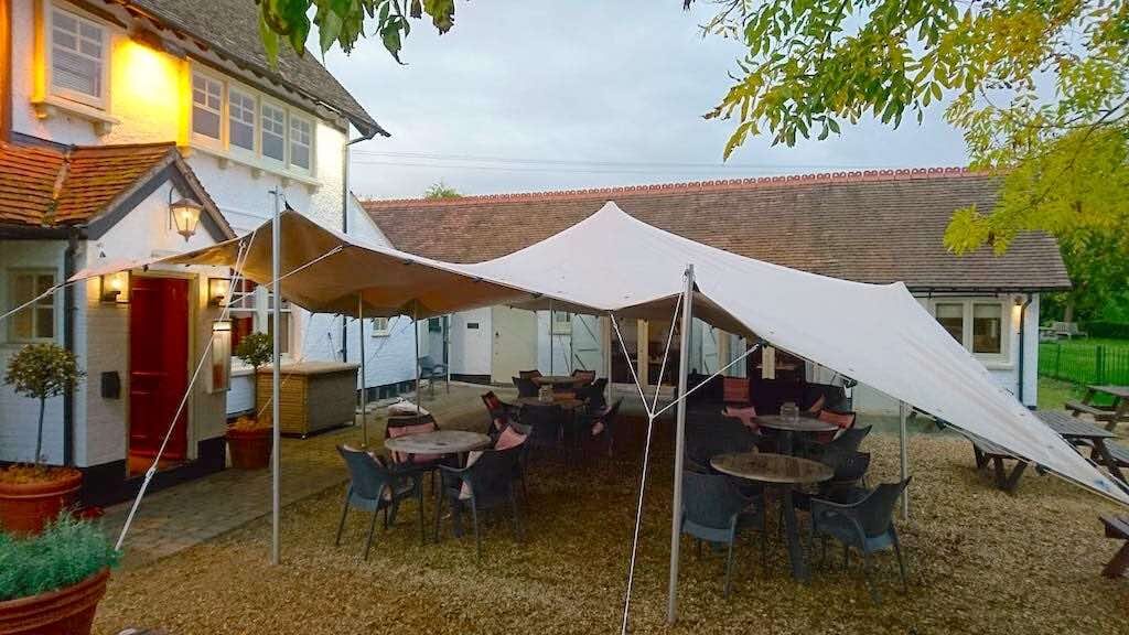 Swan pub stretch tent