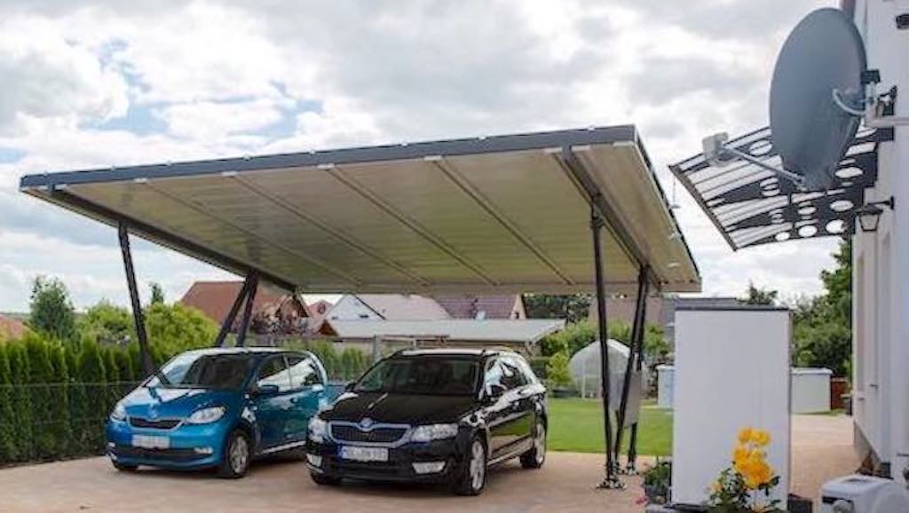 Pensilsole Maxi GB Private Residance EV Charging Carport solar power