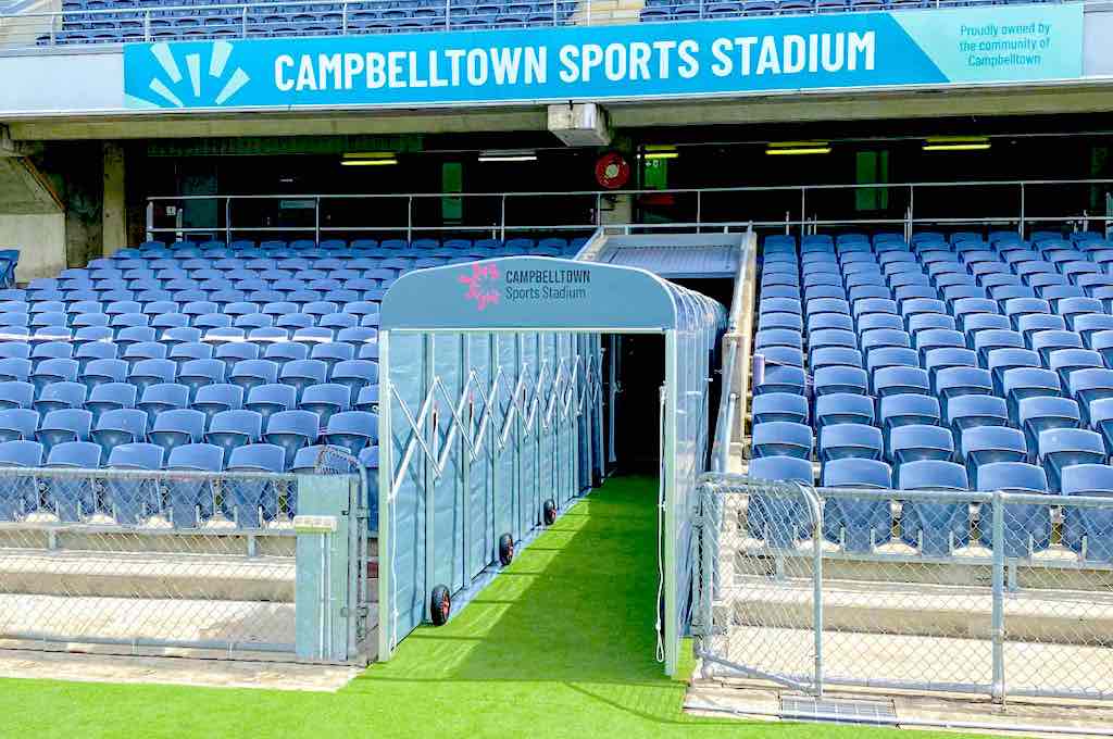 campbelltown sport stadium retractable players tunnel