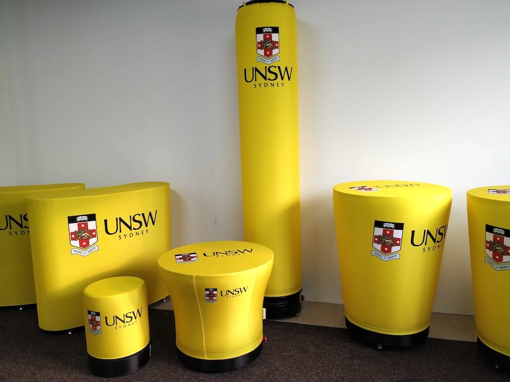 UNSW sustainable branding project - Axion Sealed Inflatable furniture purchased in 2019