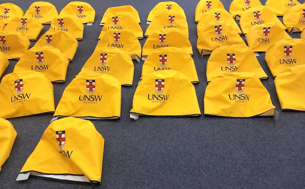 UNSW Axion Inflatable Hard Puff Seat Skins Rebranded 2024