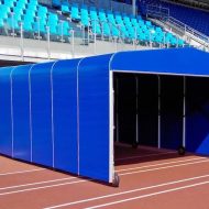retractable tunnel blue player tunnel