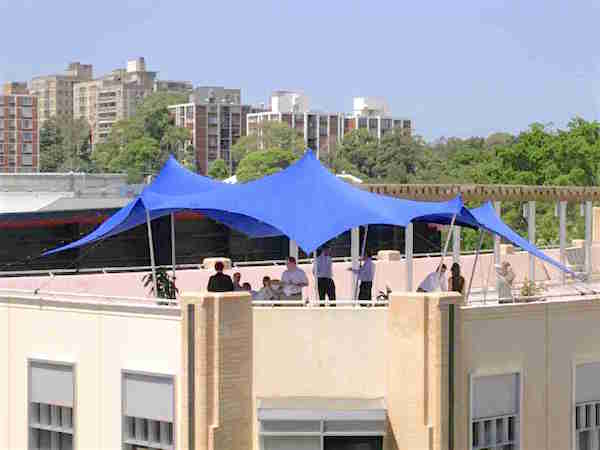 Blue 8m x 9m tent canopy style