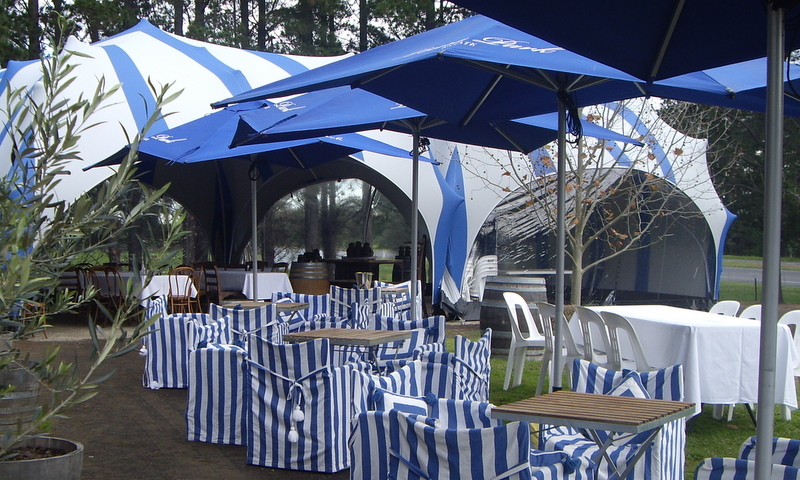 Stretch marquees for the vineyard at Leura park estate