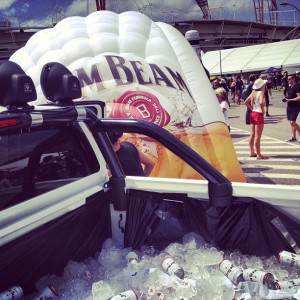 Jim Beam printed inflatable marquee