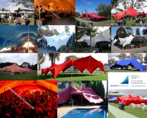 Stretch Bedouin styled freeform tents