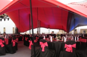 Stretch tents - Powder coated collapsible poles and joining system