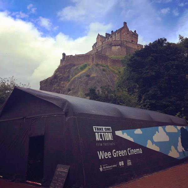 Wee Green Cinema, Take One Action Film Festivals - Clearspan Custom Stretch tent