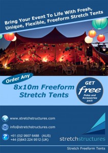 Promotional free offer on stretch tents